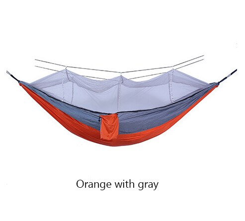Anti-Mosquito Camping Hammock — 210T Nylon, 4 Colors