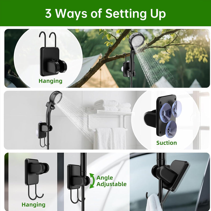 Portable Camp Shower — 6000mAh, Digital Temp Display