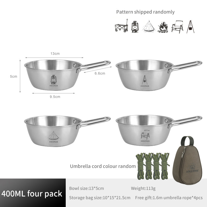 CampKitZone Sherpa Bowl Camping Cookware Set — Lightweight Outdoor Tableware for Hiking & Backpacking