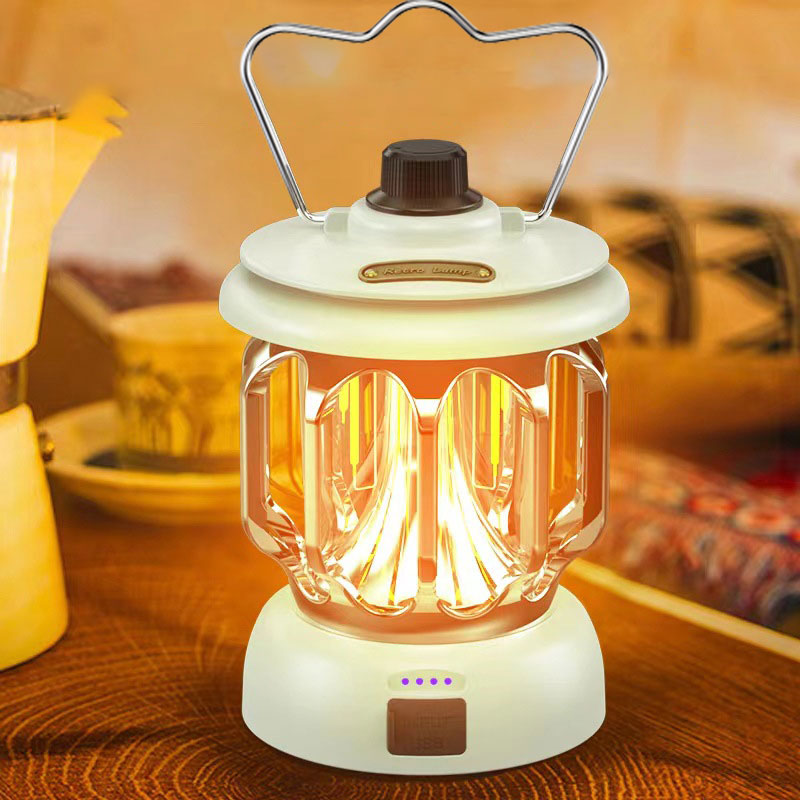 Retro LED Camping Lamp — Rechargeable, Long Battery Life