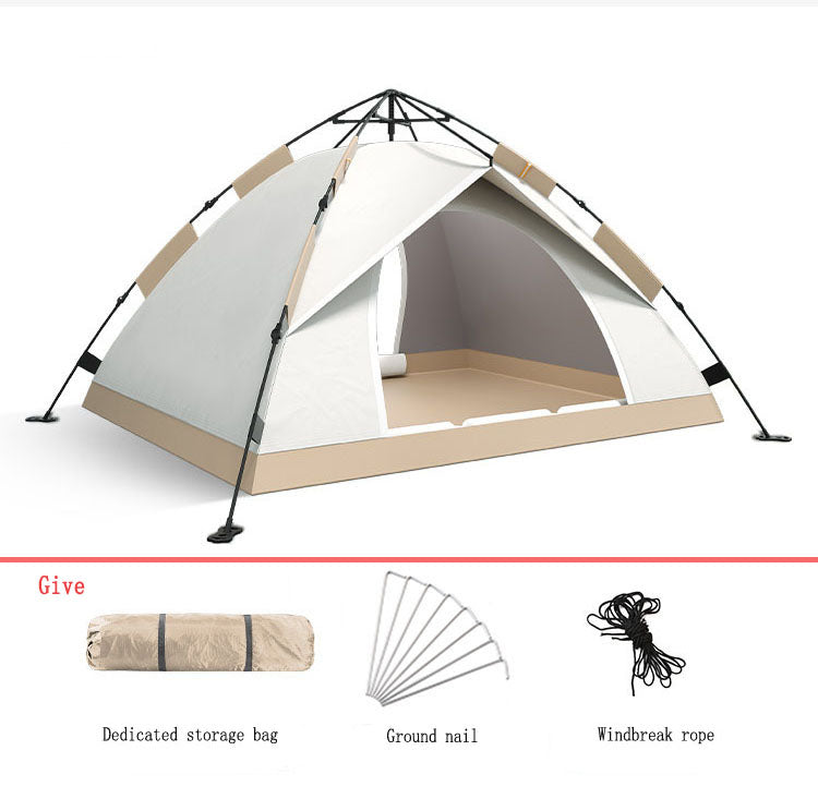 Quick-Open Camping Tent — Waterproof, 2-Door, UV Protection
