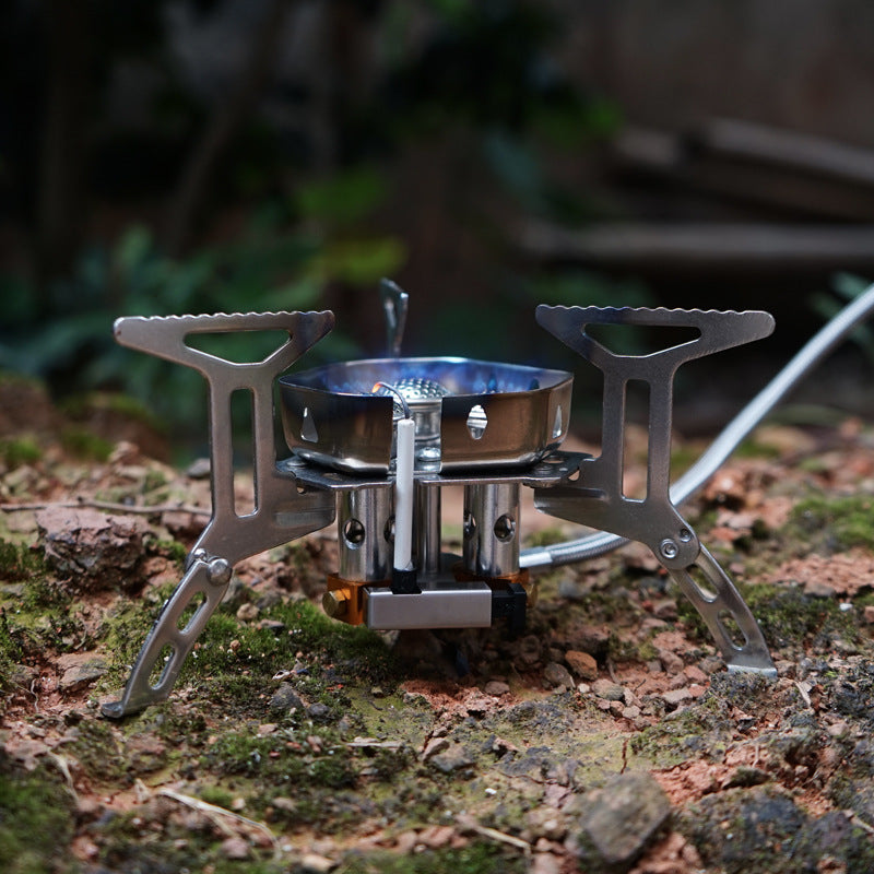 3-Head Windproof Camp Stove — Portable Gas Burner