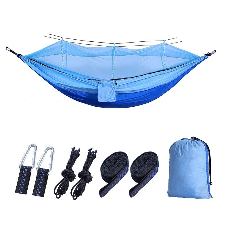 Anti-Mosquito Camping Hammock — 210T Nylon, 4 Colors