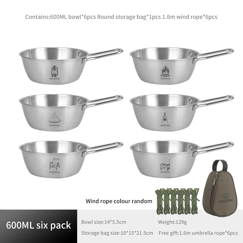 CampKitZone Sherpa Bowl Camping Cookware Set — Lightweight Outdoor Tableware for Hiking & Backpacking