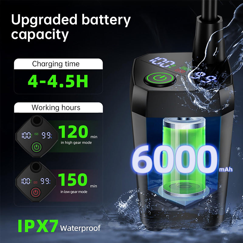 Portable Camp Shower — 6000mAh, Digital Temp Display