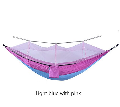 Anti-Mosquito Camping Hammock — 210T Nylon, 4 Colors