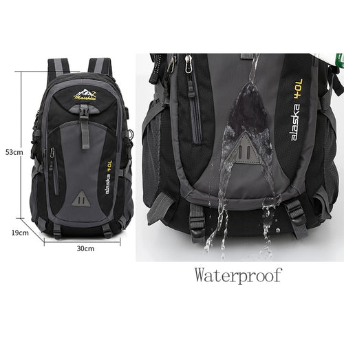 40L Waterproof Outdoor Backpack — Hiking, Climbing & Travel Bag