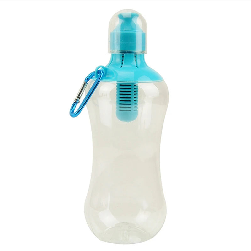 550ML Filtered Water Bottle — Built-In Carbon Filter