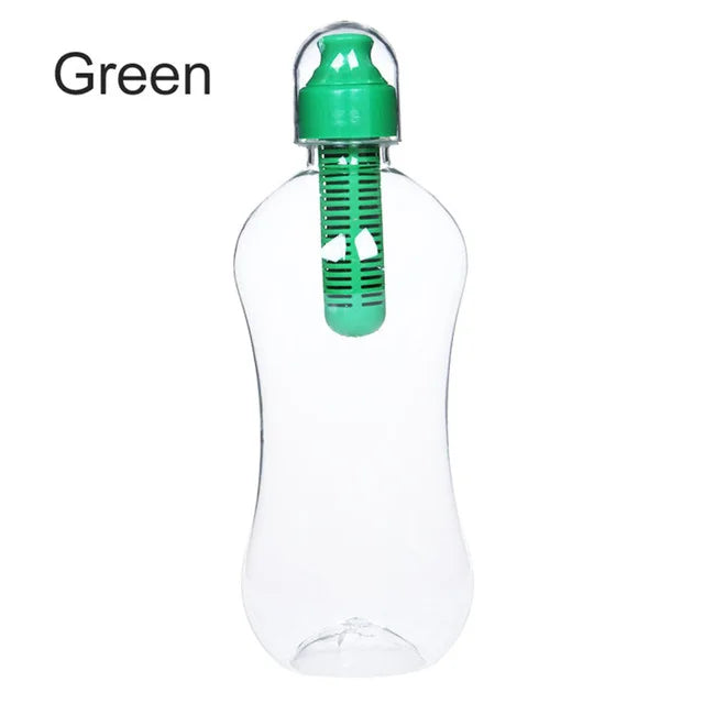 550ML Filtered Water Bottle — Built-In Carbon Filter
